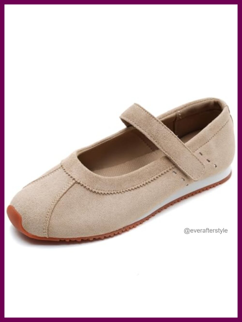 UBFEN Women's Mary Jane Sneakers Ballet Flats Comfort Slip On Walking Shoes
